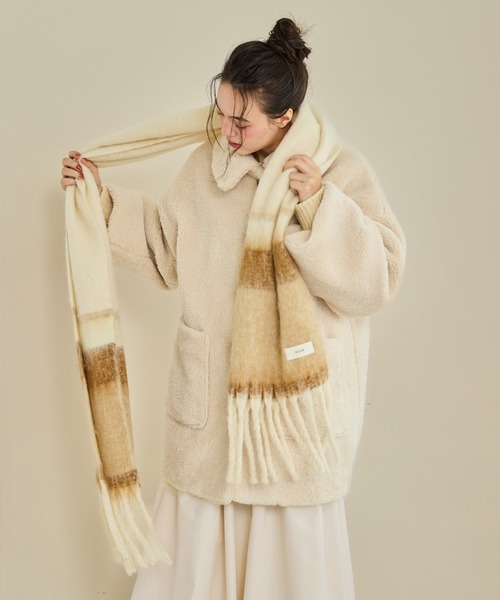 OLUN マフラー ストール volume mix color muffler/ボリュームミックス