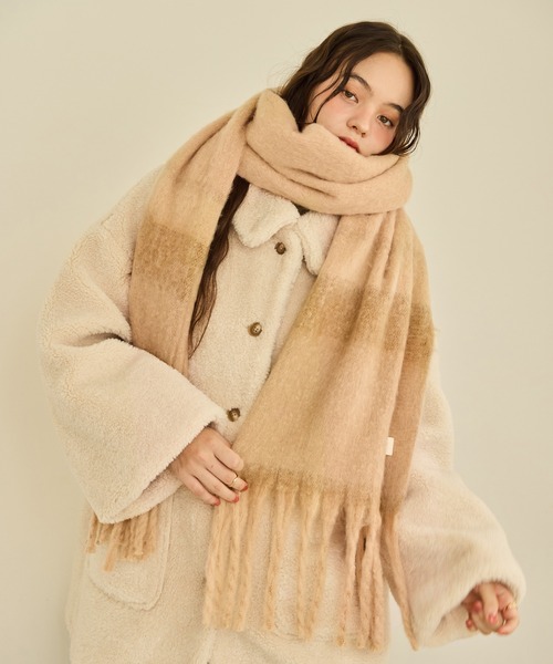 OLUN マフラー ストール volume mix color muffler/ボリュームミックス