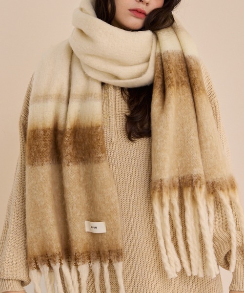 OLUN マフラー ストール volume mix color muffler/ボリュームミックス