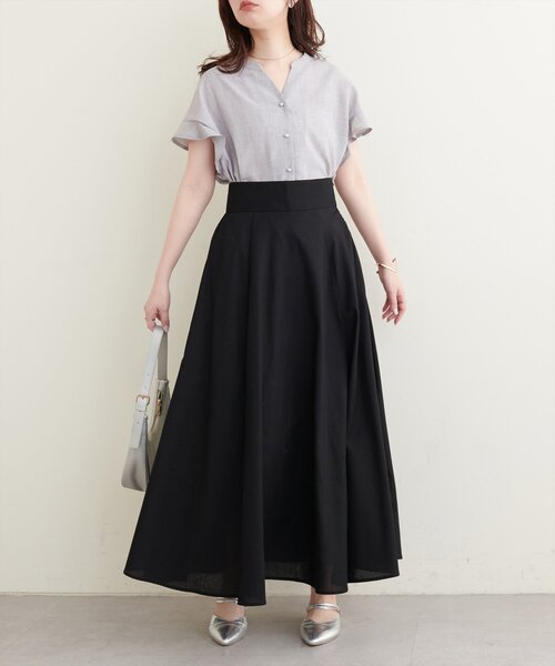 「natural couture」 半袖ブラウス FREE グレー レディース_画像5