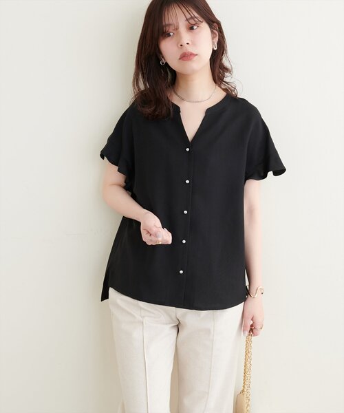 「natural couture」 半袖ブラウス FREE グレー レディース_画像7