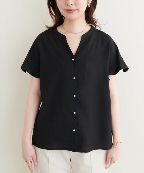 「natural couture」 半袖ブラウス FREE グレー レディース_画像9