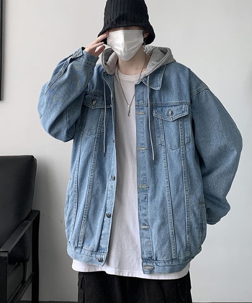 lilful デニムジャケット gジャン 「26年春夏新作」フード付き バック
