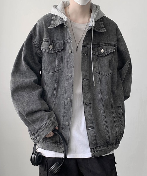 lilful デニムジャケット gジャン 「26年春夏新作」フード付き バック