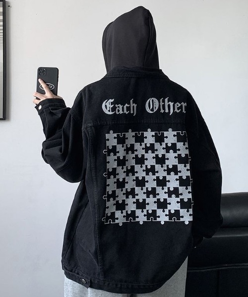 lilful デニムジャケット gジャン 「26年春夏新作」フード付き バック