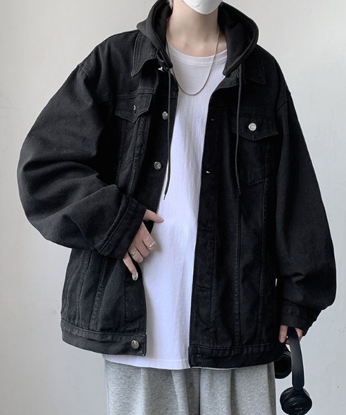 lilful デニムジャケット gジャン 「26年春夏新作」フード付き バック