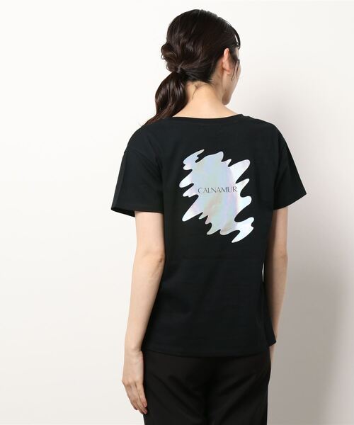 「CALNAMUR」 半袖Tシャツ FREE ブラック レディース_画像3