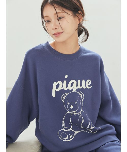 パジャマ ルームウェア 「UNISEX」裏毛ワンポイントプルオーバー レディース | gelato pique | 03