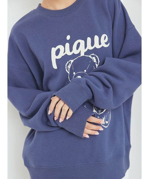 パジャマ ルームウェア 「UNISEX」裏毛ワンポイントプルオーバー レディース | gelato pique | 08