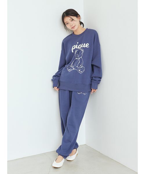 パジャマ ルームウェア 「UNISEX」裏毛ワンポイントプルオーバー レディース | gelato pique | 10