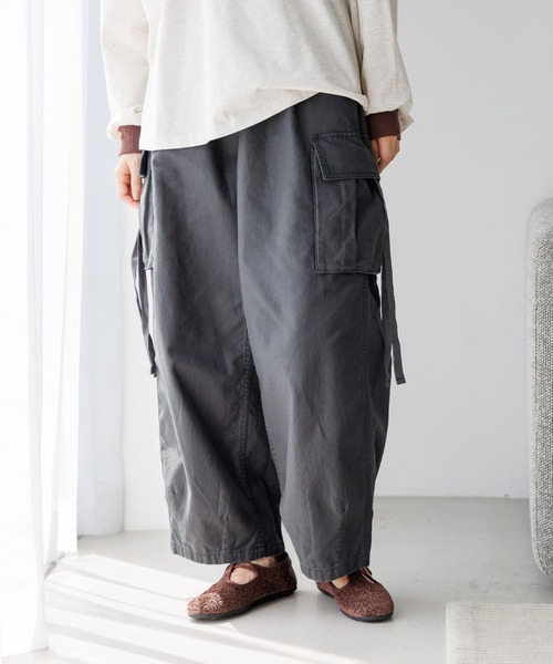 niko and…（ニコアンド） カーゴパンツ FREE グレー レディース