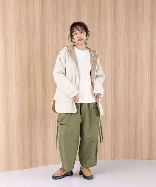 niko and…（ニコアンド） カーゴパンツ FREE グレー レディース