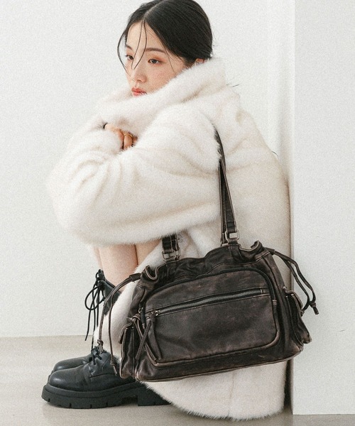 Heather（ヘザー） コート アウター MIXファーミドルジャケット 604695