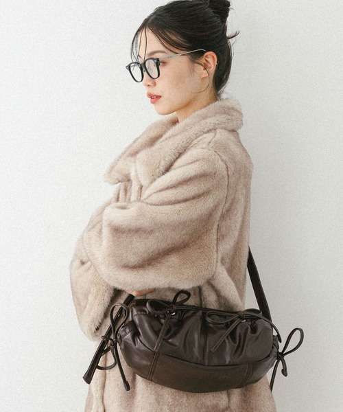 Heather（ヘザー） コート アウター MIXファーミドルジャケット 604695