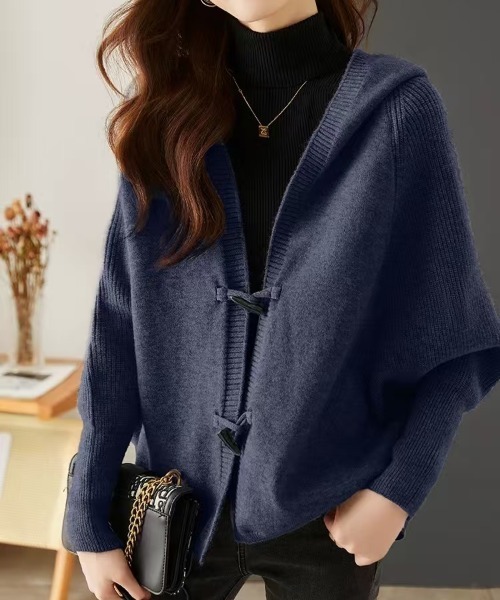 Aelina カーディガン ポンチョニットカーディガン レディース