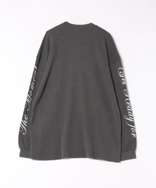 tシャツ a.p.o.v. スリーブロゴプリントオーバーサイズコットン