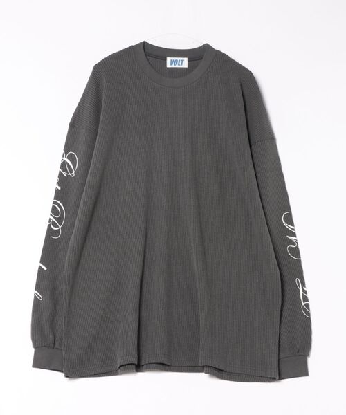 tシャツ a.p.o.v. スリーブロゴプリントオーバーサイズコットン