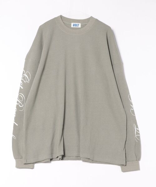 tシャツ a.p.o.v. スリーブロゴプリントオーバーサイズコットン