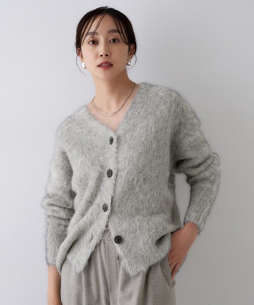 UNTITLED（アンタイトル） カーディガン 「ゆったり」アルパカ混