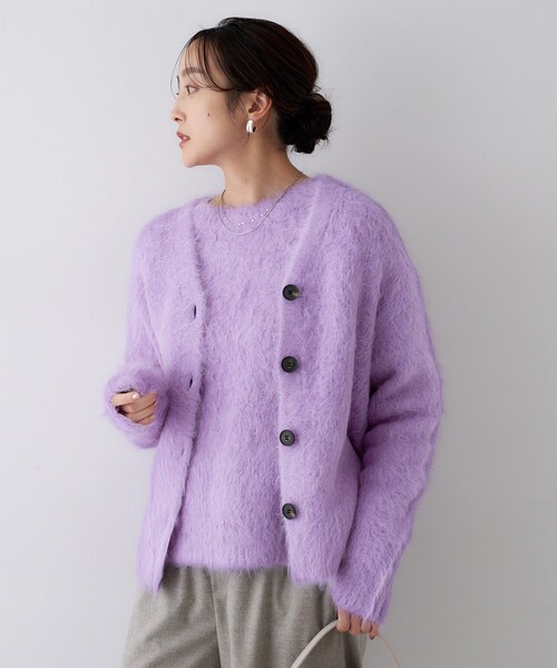 UNTITLED（アンタイトル） カーディガン 「ゆったり/モヘヤニット