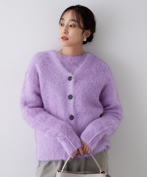 UNTITLED（アンタイトル） カーディガン 「ゆったり」アルパカ混