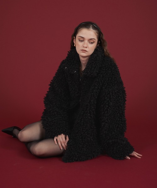 Mili affinity ブルゾン アウター プードルボアオーバーサイズダブル