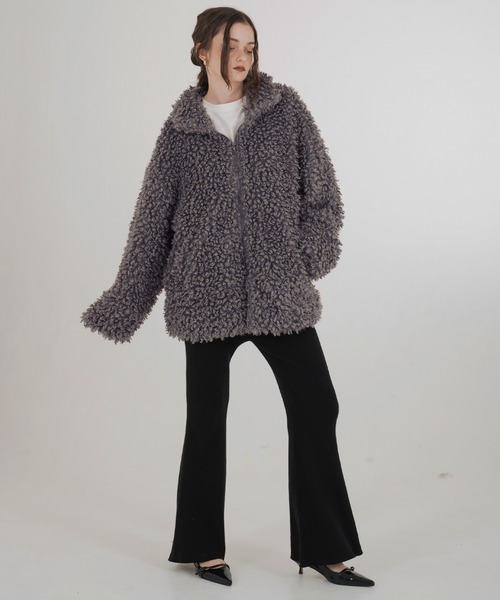 Mili affinity ブルゾン アウター プードルボアオーバーサイズダブル