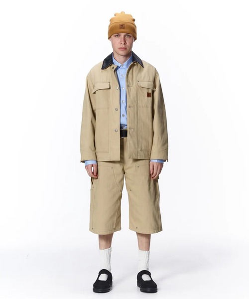 カバーオール 「JieDa」LEATHER COLLAR FADE COVERALL メンズの画像
