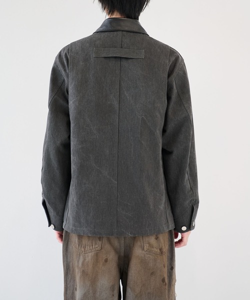 JieDa（ジエダ） カバーオール 「JieDa」LEATHER COLLAR FADE COVERALL