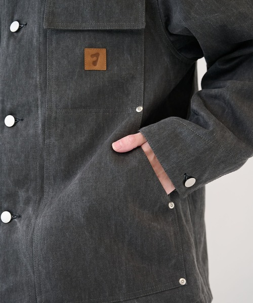 カバーオール 「JieDa」LEATHER COLLAR FADE COVERALL メンズの画像
