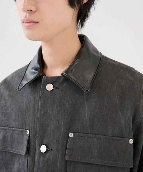 JieDa（ジエダ） カバーオール 「JieDa」LEATHER COLLAR FADE COVERALL