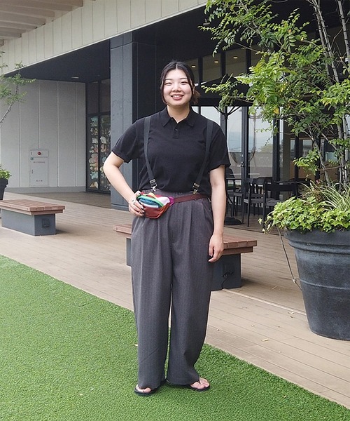 SOLAMONAT LARME（ソラモナラーム） ワイドパンツ パンツ ストライプ 