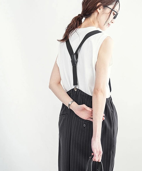 SOLAMONAT LARME（ソラモナラーム） ワイドパンツ パンツ ストライプ 