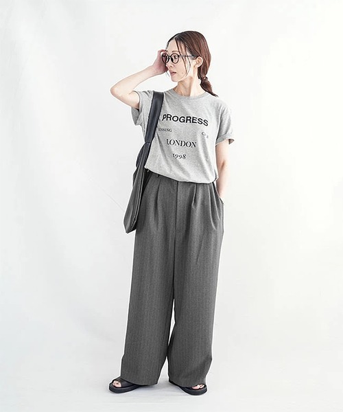 SOLAMONAT LARME（ソラモナラーム） ワイドパンツ パンツ ストライプ
