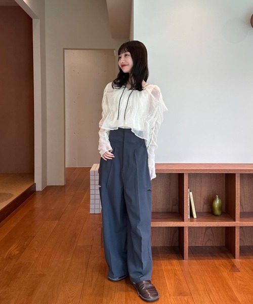 hinari（ヒナリ） パンツ SMALL チャコールグレー レディース