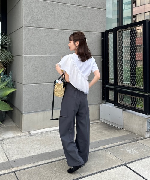 hinari（ヒナリ） パンツ SMALL チャコールグレー レディース