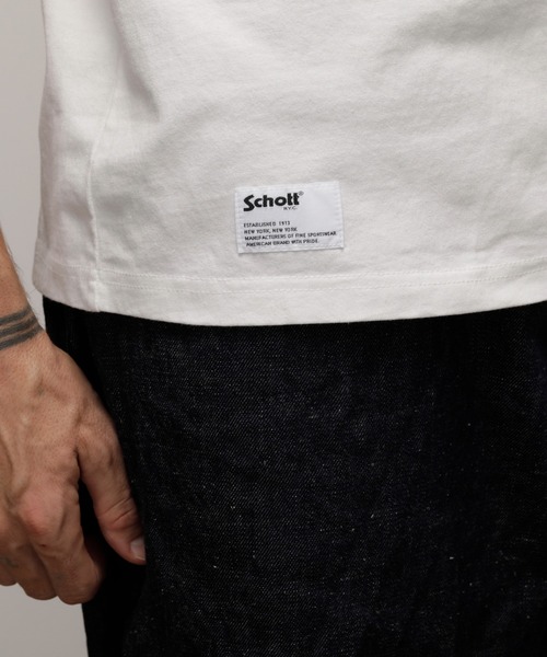 「schott」 半袖Tシャツ M ブラウン系その他 メンズ_画像8