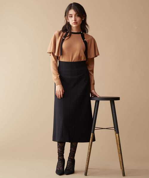 「TIARA」 長袖ニット FREE ブラウン レディース_画像2