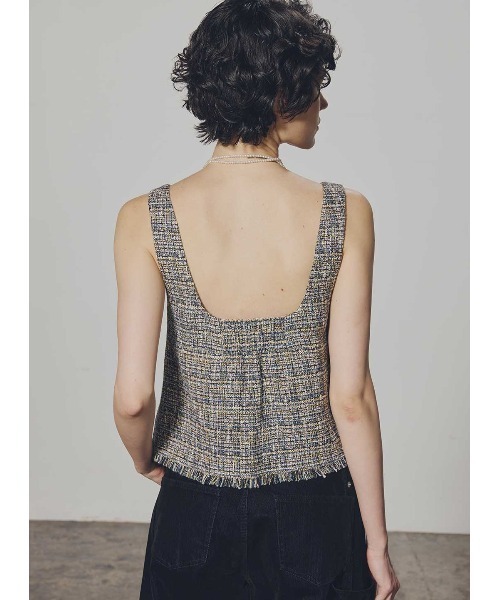 COEL（コエル） ツイードフロントスリットビスチェ レディース