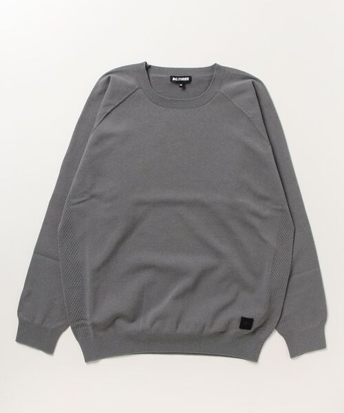 美品 ビームスゴルフ マルチメンフィス柄 クルーネックニット メンズ Lサイズ BEAMS GOLF（ビームス ゴルフ） 長袖ニット LARGE ブラック メンズ