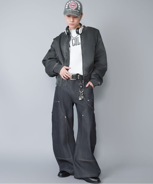 SPINNS（スピンズ） ma1 ma-1 短丈MA-1ブルゾン/ヴィンテージライク