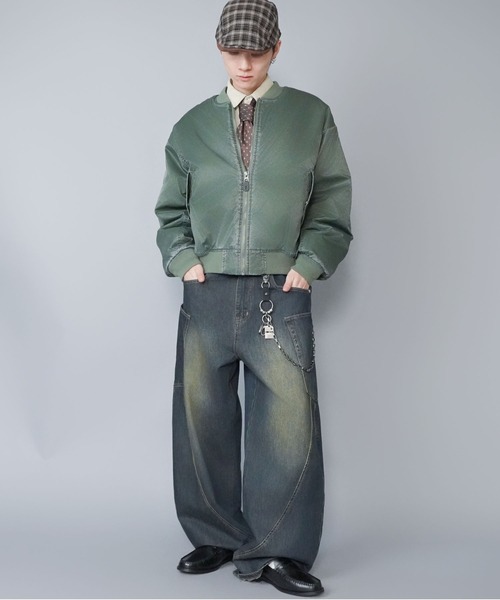 SPINNS（スピンズ） ma1 ma-1 短丈MA-1ブルゾン/ヴィンテージライク