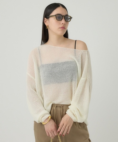 「Chaos」 長袖ニット FREE サックスブルー レディース_画像9