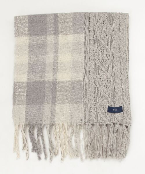 「SHIPS」 ストール ONE SIZE ライトグレー レディース_画像2