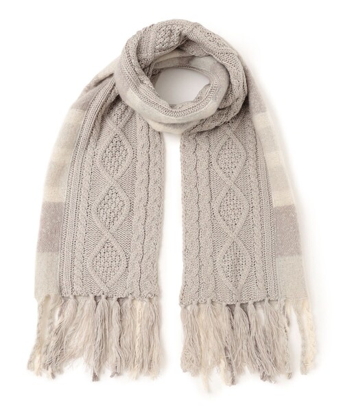 「SHIPS」 ストール ONE SIZE ライトグレー レディース_画像3