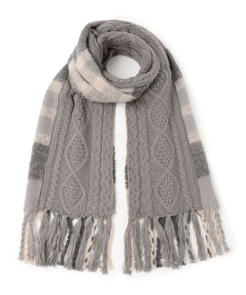 「SHIPS」 ストール ONE SIZE ライトグレー レディース_画像4