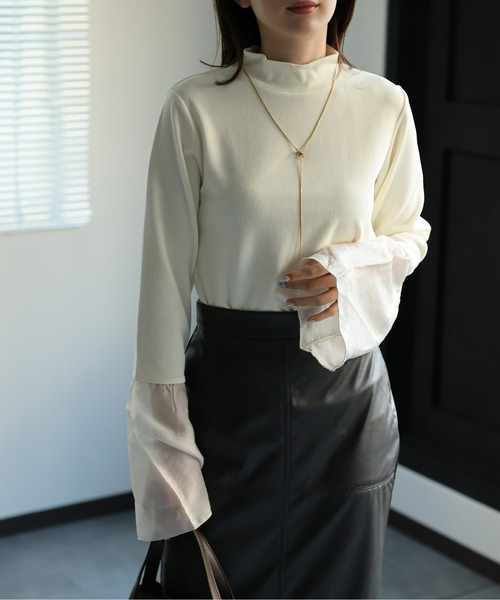 「sakishimatokyo」 長袖カットソー FREE チャコールグレー レディース_画像3