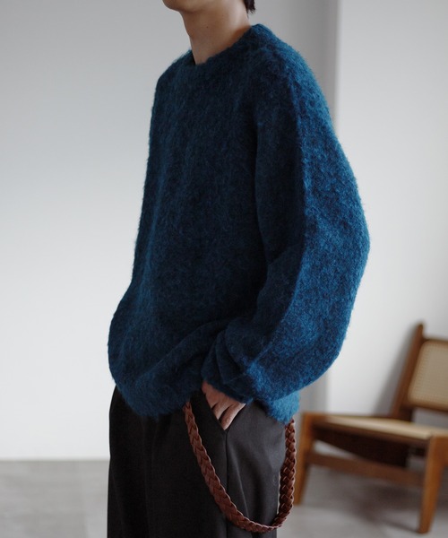 「epnok」 長袖ニット MEDIUM ブルー メンズ_画像2