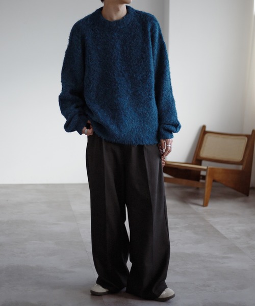「epnok」 長袖ニット MEDIUM ブルー メンズ_画像6
