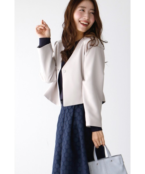 「Ehre style」 「A.me」ジャケット FREE グレイッシュベージュ レディース_画像7